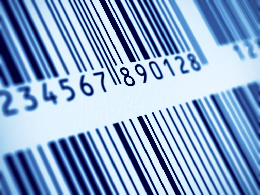 Macro view of barcode